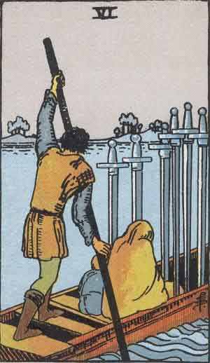 six d'épée carte tarot